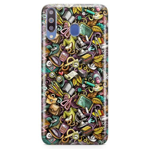 Samsung Galaxy M30 Kılıf Canım Öğretmenim Doodle Arka Kapak Koruma Desenli Full Koruyucu