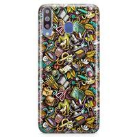 Samsung Galaxy M30 Kılıf Canım Öğretmenim Doodle Arka Kapak Koruma Desenli Full Koruyucu