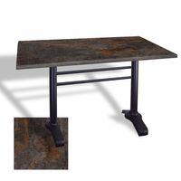 Dockers Çipa 3010 Döküm Ayak Masa 70x120 cm - (Werzalit, Wermodin ve Allzalit Tabla) - Metalic Oxid 3