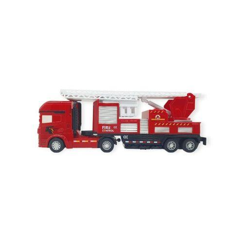 Metal İtfaiye Arabası - Merdivenli 26cm - 706-45