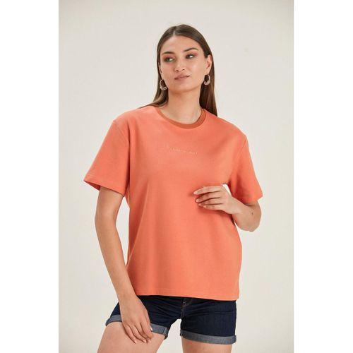ALEXANDERGARDI OVERSİZE FİT NAKIŞLI T-SHİRT (B22-38500)