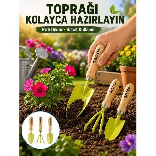 Bahçe El Aletleri Seti Toprak Düzenleme Ve Dikim Aparatı