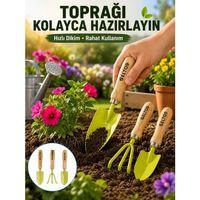Bahçe El Aletleri Seti Toprak Düzenleme Ve Dikim Aparatı