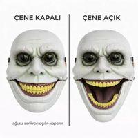 Hareketli Çene Mekanizmalı Yeşil Korku Maskesi