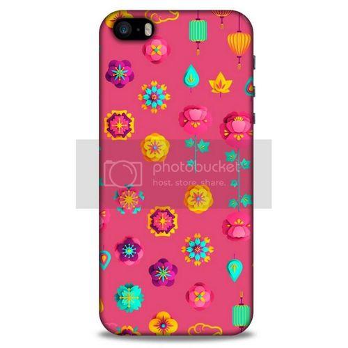 Origami Pembe Apple Iphone 5S Kılıf