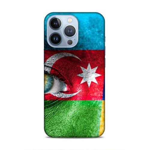 Apple iPhone 13 Pro Uyumlu Kılıf Azarbaijan (42) Rugged Armor Kılıf Göz Bayrak