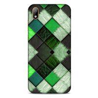 Huawei Y5 2019 Kılıf Patchwork (17) Tasarım Kılıf Fıstık Yeşili