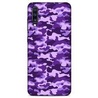Samsung Galaxy A70 Uyumlu Kılıf Mor Delisi (13) Silikon Kap Kamuflaj
