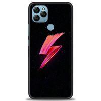 General Mobile GM 22 Kılıf HD Baskılı Kılıf - Pembe Şimşek + Tam Ekran Koruyucu