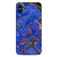 Apple iPhone XS Max Uyumlu Kılıf Mavi Delisi (5) Koruma Kabı Mermer