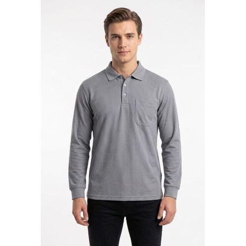 Erkek Büyük Beden Mevsimlik Polo Yaka Cepli Sweatshirt BGL-ST05367