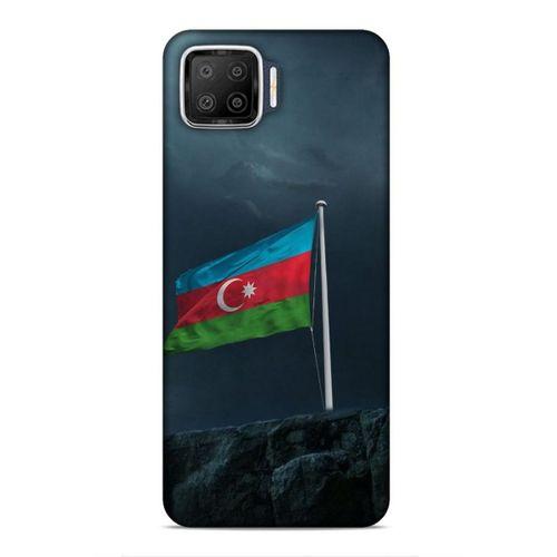 Oppo A73 Uyumlu Kılıf Azarbaijan (27) Tasarımlı Kılıf Mavi Beyaz