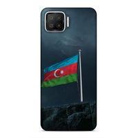 Oppo A73 Uyumlu Kılıf Azarbaijan (27) Tasarımlı Kılıf Mavi Beyaz