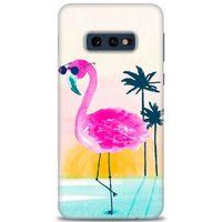 Samsung Galaxy S10E Kılıf HD Baskılı Kılıf - Flamingo + Tam Ekran Koruyucu