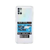 Samsung A21S New York Desenli Premium Şeffaf Silikon Kılıf