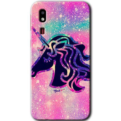 Potkal Hediye Fabrikası Samsung Galaxy A2 Core Kılıf HD Desen Baskılı Arka Kapak - Unicorn Kristal