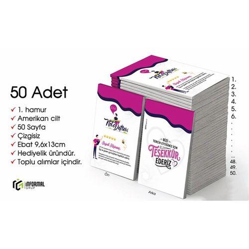 En güzel Hediye İnformal 50 Adet Çizgisiz Mini Not Defteri 9x13 cm 1 Hamur Amerikan Cilt 50 Sayfa