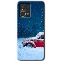 Oppo Reno 7 4G Kılıf HD Desen Baskılı Arka Kapak - Karlı Vosvos
