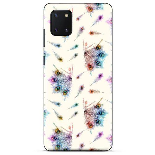 Huawei Y5P Kılıf Desenli Özel Seri Tüyler (35) Fit Design Kılıf