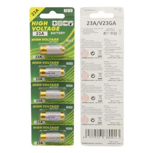 PowerMaster LR23A 12 Volt 23A Kalın Alarm Pili Alkaline Batarya (5'LI Paket)
