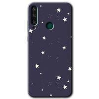 Huawei Y6P Kılıf Baskılı Kapak - Gökyüzü Yıldız +Tam Kaplayan Mat Seramik