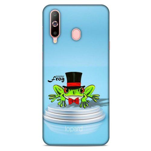Samsung Galaxy A60 Kılıf FunnyMaX (7) Telefon Kılıfı Açık Mavi Kurbağa