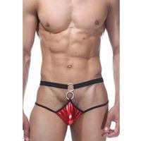 Fantezi Kırmızı Önü Halkalı Seksi Erkek String-tanga