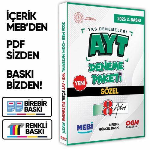 2026 YKS-AYT MEBİ ONLİNE Güncel SÖZEL 8li Seri Deneme Fasikül Paketi (A4 Boyut Renkli) BASKI ÜCRETİ