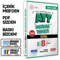 2026 YKS-AYT MEBİ ONLİNE Güncel SÖZEL 8li Seri Deneme Fasikül Paketi (A4 Boyut Renkli) BASKI ÜCRETİ