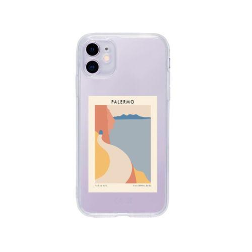 iPhone 11 Palermo Desenli Premium Şeffaf Silikon Kılıf