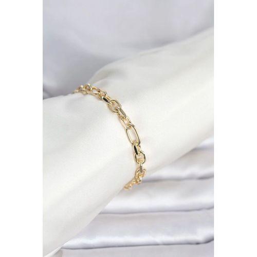 CM 14K Gold Renk Kalın Zincir Model Kadın Bileklik