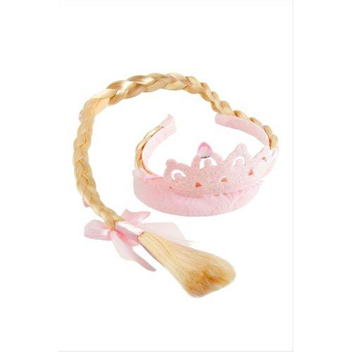 Örgülü Prenses Damla Taşlı Taç