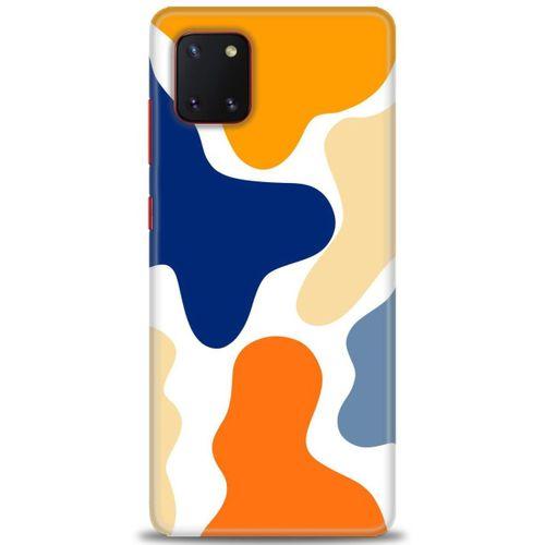 Samsung Galaxy A81 / Note 10 Lite Kılıf HD Baskılı Kılıf - Turuncu Lekeler + Tam Ekran Koruyucu