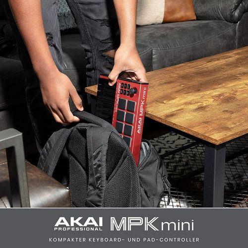 AKAI Pro fessional MPK Mini MK3 Red - 25 Keys USB MIDI Keyboard C