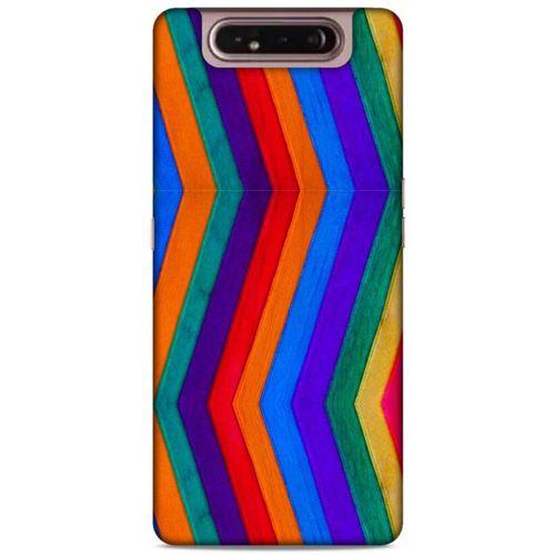 Lopard Samsung Galaxy A80 Uyumlu Kılıf Wood'X (25) Antişok Kapak Baskılı