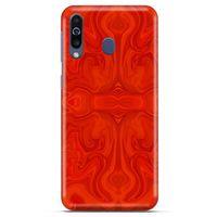 Mermer Desenli (39) Tema Liquid Crystal Kılıf Falu Kırmızı Alcatel 1S Kılıf