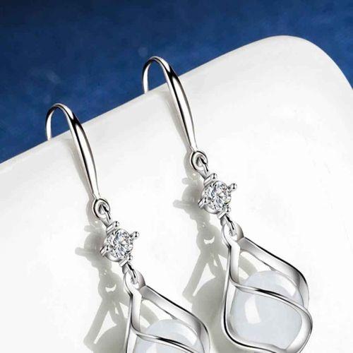 Modasteps 925 Ayar Yüksek Kalite Kristal Zirkon Püskül Küpe