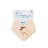 BabyJem Silikon Diş Kaşıyıcılı Müslin Önlük 736 Somon