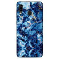Mermer Desenli (26) Tema Tpu Silikon Kılıf Parliament Mavi Samsung Galaxy A20 Kılıf