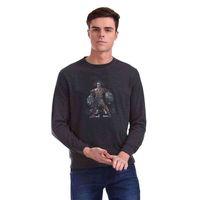 God of War Baskılı Füme Antrasit Erkek Sweatshirt