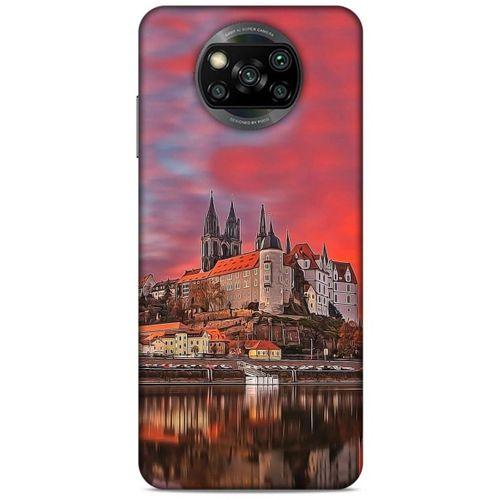 Xiaomi Redmi Poco X3 Kılıf Almanya (30) Silicone Case Nehir Şato