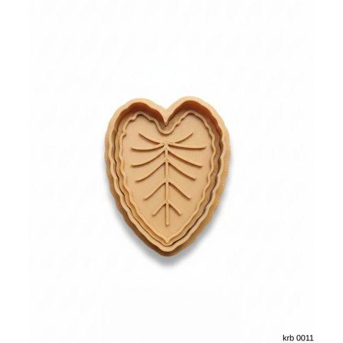 Ince Damar Kalp Yaprak Sekillendirici Kalip Kurabiye Hamur Kesici Oyun ve Seker Hamuru Seti