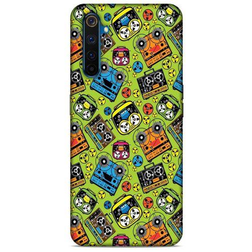 Retro (5) Desen Koruma Kabı Renkli Oppo Realme 6 Pro Kılıf