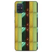 Samsung Galaxy A51 Kılıf Patchwork (15) Antişok Kılıf Yeşil Kahve