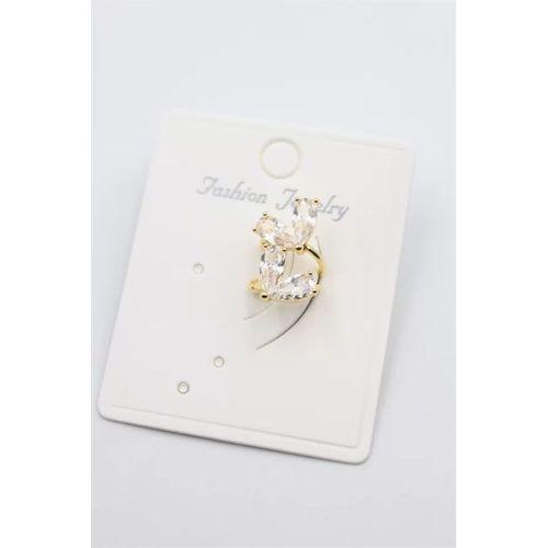 Taşlı Kıkırdak Küpe - Altın