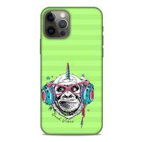 Animax DJ Maymun Apple iPhone 12 Pro Kılıf Desenli Silikon