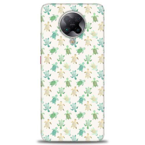 Xiaomi Poco F2 Pro Kılıf HD Baskılı Kılıf - Minik Tosbağalar + Tam Ekran Koruyucu
