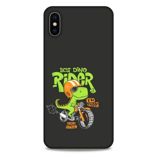 Animax Bisikletli Dinozor Apple iPhone XS Max Kılıf Desenli Silikon