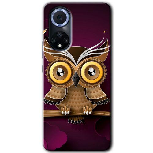 Huawei Nova 9 HD Baskılı Kılıf + 9D Tam Ekran Koruyucu - Owl Bird Branch