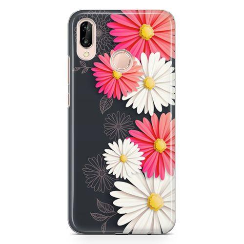Huawei P20 Lite Kılıf Papatyalar Acarken Arka Kapak Koruma Desenli Full Koruyucu